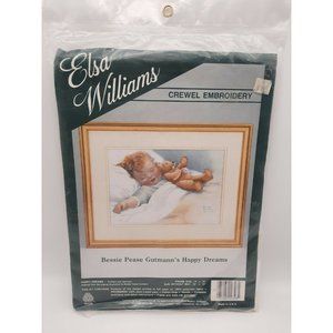 Elsa Williams Crewel Embroidery Kit Bessie Peace Gutmann's Happy Dreams NEW